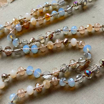 I Will Carry On Impression Jasper Soldered Necklace Knotted Artisan Made Per Pc