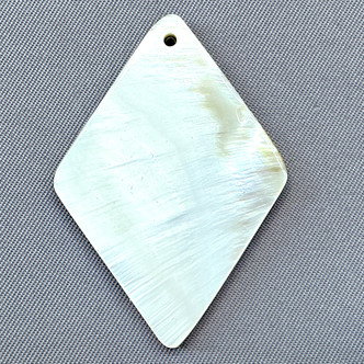 Freshwater Black Lip and Paua Shell Pearl Diamond 40x28mm Pendants Q1 Per Pkg