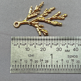 Coral Branch Charms 35x22mm Gold Plated Alloy Q10 Per Pkg