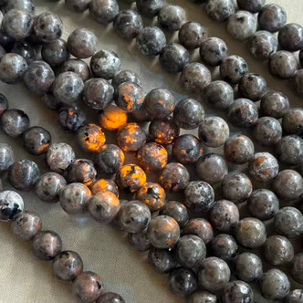8mm Emberlite Synthetic Smooth Round Semi-Precious Stone Beads Per Strand