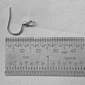 French Hook Flat Ball Earwires 16x18mm Stainless Steel Q30 Pair Per Pkg
