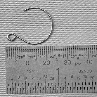 Hoop French Hook Earwires 22x18mm Stainless Steel Q24 Pair Per Pkg