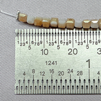 Pebble Gray Sand 3mm Faceted Cube Chinese Crystal Glass Beads Per Strand