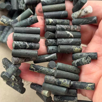 21x6mm Matte Kambaba Jasper Top Drilled Cylinder Semi Precious Stone Beads Per Strand