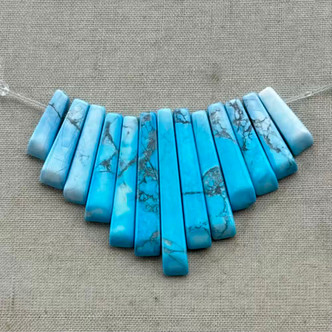 Dyed Howlite Cleopatra Graduated Daggers Stone Beads 13Pcs Per Strand