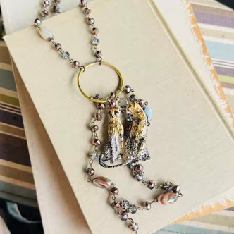 Kalahari Cheetah Necklace Beaded Chain Handmade in the USA Per Pc