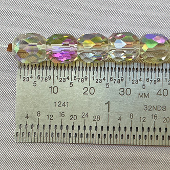 Violet Aurora Faceted Barrel 9x8mm Chinese Crystal Glass Beads Per Strand