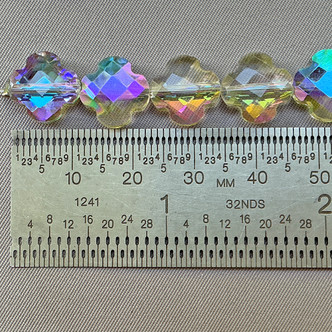 Violet Aurora Quatrefoil 12mm Chinese Crystal Glass Beads Per Strand