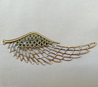 Large Wing Filigrees 145x55mm Antique Copper Plated Alloy Q8 Per Pkg