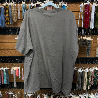 Leopard Lightning Graphic Tshirt Top Distressed Gray Shirt Easel