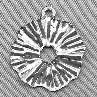 Lotus Leaf Pad Charms 20x18mm Antique Silver Plated Alloy Q4 Per Pkg