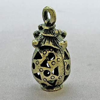 Tibetan Style Lantern Charms 24x14mm Antique Brass Plated Alloy Q4 Per Pkg