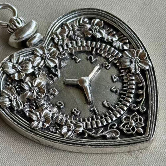 59x44mm Tale As Old As Time Heart Pocketwatch Pendants Antique Silver 2Pcs Per Pkg