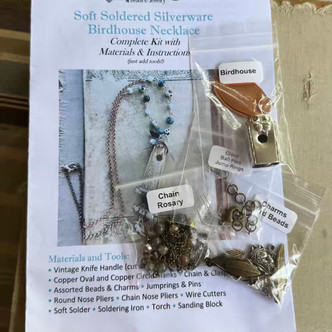 Soldered Silverware Birdhouse Necklace DIY Jewelry Kit