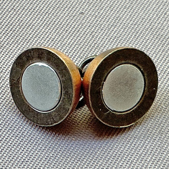 Magnetic Round Clasps 16x10mm Antique Copper Plated Alloy Q4 Per Pkg