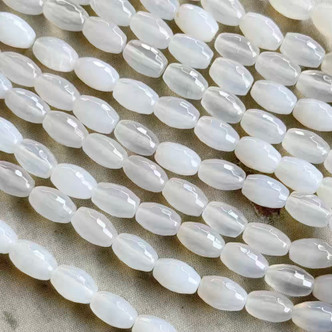 12x8mm Agate Faceted Oval Opal Semi Precious Stone Beads Per Strand