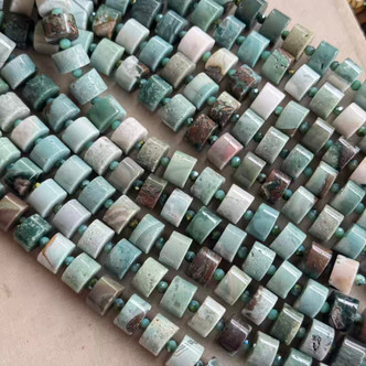 13x8mm Ocean Jasper Drum Beads Semi Precious Stones Per Strand