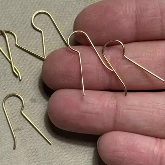 26mm French Hook Beadable Earwires 20ga 14kt Gold Filled Q3 Pairs Per Pkg