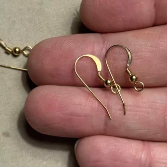 20mm French Hook Coil Ball Flat Earwires 21ga 14kt Gold Filled Per Pair