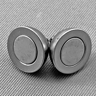 Magnetic Round Clasps 16x10mm Matte Antique Silver Plated Alloy Q4 Per Pkg