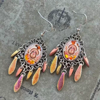 Turkey Time Dagger Chandelier Earrings Artisan Made in the USA Per Pair