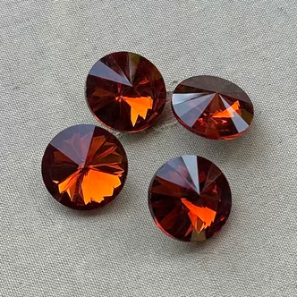 16mm Rivoli Crystal Coffee Q4 Per Pkg