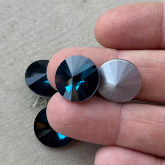 16mm Rivoli Crystal Bermuda Blue Q4 Per Pkg