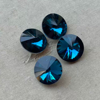 16mm Rivoli Crystal Bermuda Blue Q4 Per Pkg