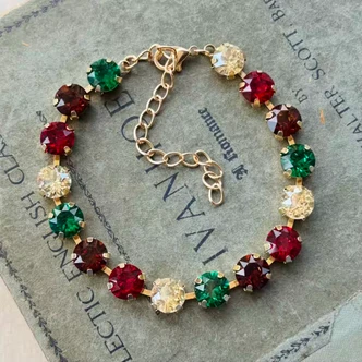 Christmas Memories Riviere Cup Chain Bracelet Hamilton Gold DIY Jewelry Making Kit