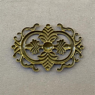 Filigree Oval 23x35mm Antique Brass Plated Q30 per Pkg