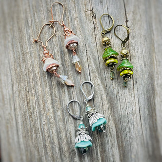 Flower Bell Earrings Mini DIY Jewelry Making Mini Kit