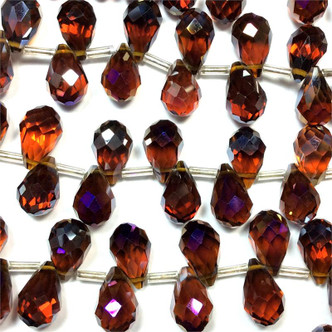 Dark Brown AB 12x15mm Butterfly Chinese Crystal Glass Beads Per Strand