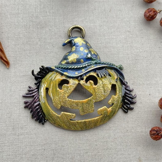 Igor Hand Painted Scarecrow Jack-O-Lantern Pumpkin Pendant Per Pc