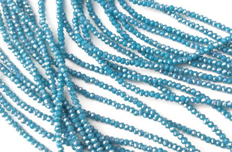 Azure Blue AB 6mm Faceted Round Disco Ball Chinese Crystal Glass Beads per Strand