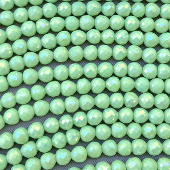Jade Green AB 4mm Faceted Onion Chinese Crystal Glass Beads per Strand