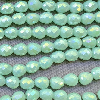 Mint Green AB 4mm Faceted Onion Chinese Crystal Glass Beads per Strand