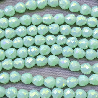 Mint Green AB 6mm Faceted Onion Chinese Crystal Glass Beads per Strand