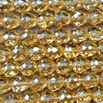 Brandy Satin 8mm Faceted Onion Chinese Crystal Glass Beads per Strand