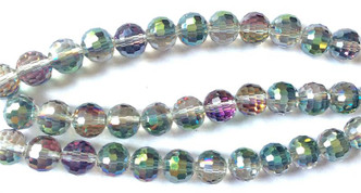 Crystal Volcano 10mm Chinese Crystal Faceted Round Glass Beads Per Strand