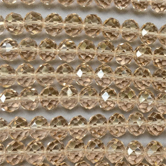 Burlap 10x8mm Faceted Rondelle Chinese Crystal Glass Beads per Strand