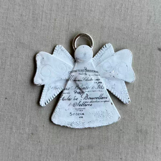 Ida Folk Angel Large Pendant Hand Painted Artisan Focal Per Pc