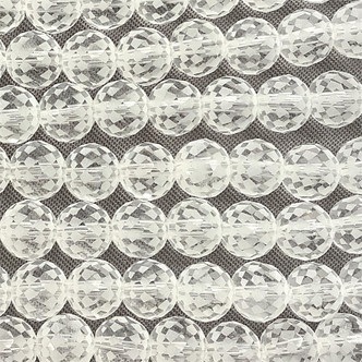Etched Frosted Crystal 6mm Faceted Round Ball Chinese Crystal Glass Beads per Strand