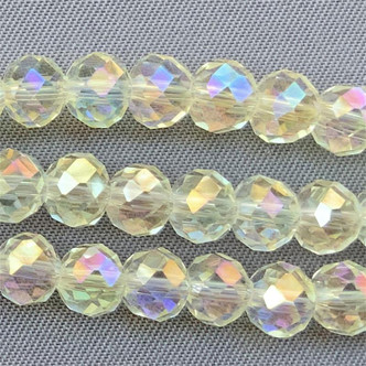 Champagne AB 6x4mm Faceted Rondelle Chinese Crystal Glass Beads per Strand