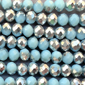 Arctic CAL 8x6mm Faceted Rondelle Chinese Crystal Glass Beads per Strand