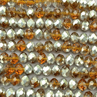 Cider CAL 8x6mm Faceted Rondelle Chinese Crystal Glass Beads per Strand