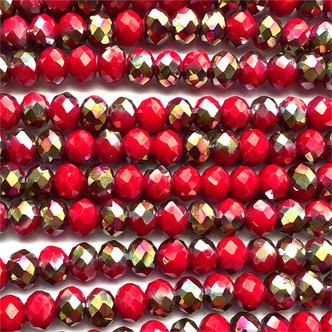 Currant Zing 8x6mm Faceted Rondelle Chinese Crystal Glass Beads per Strand