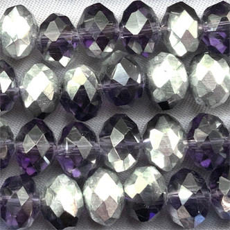 Elderberry CAL 8x6mm Faceted Rondelle Chinese Crystal Glass Beads per Strand