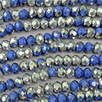 Glory Blue CAL 8x6mm Faceted Rondelle Chinese Crystal Glass Beads per Strand