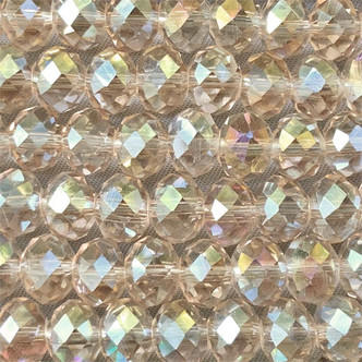 Burlap AB 8x6mm Faceted Rondelle Chinese Crystal Glass Beads per Strand