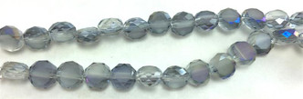 Crystal Heliotrope 13mm Faceted Square Chinese Crystal Glass Beads Per Strand